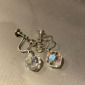 Elegant Silver Crystal Earrings